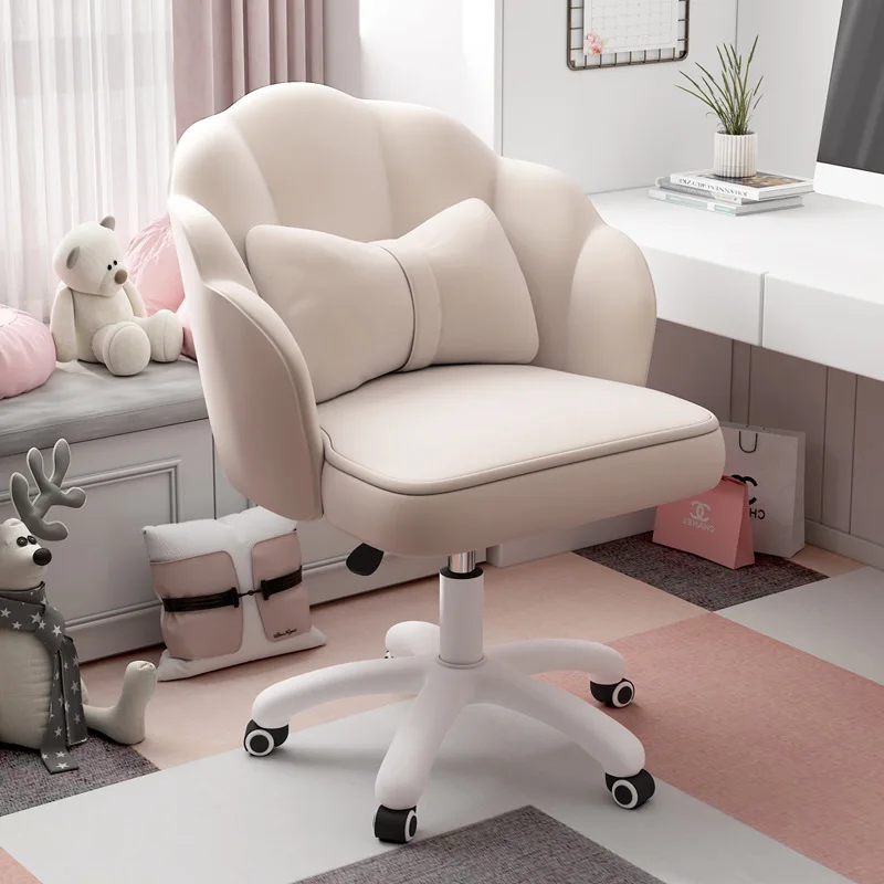 

K-STAR Computer Chair Home Comfortable Study Desk Swivel Backrest Couch Girls' Bedroom Dorm Long-Sitting Lifting Chair New 2024