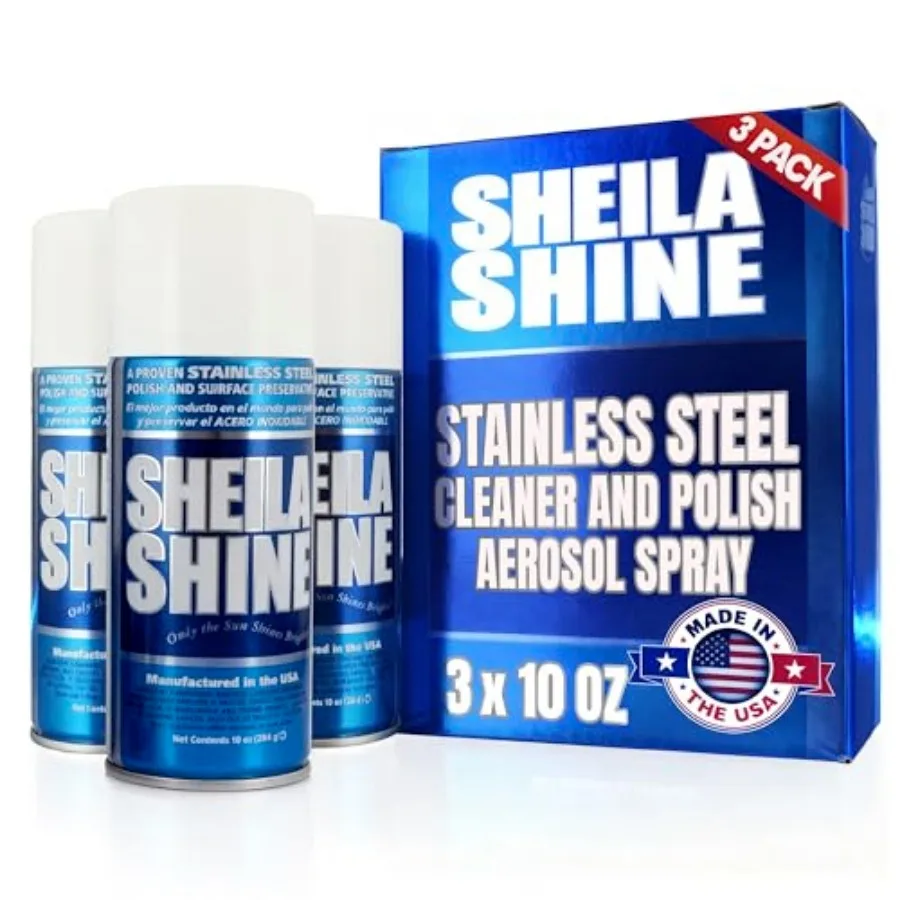 

Sheila Shine x Stainless Steel Cleaner and Polish - Removes Grease Fingerprint and Watermark - Kitchen Appliances Refrigerators