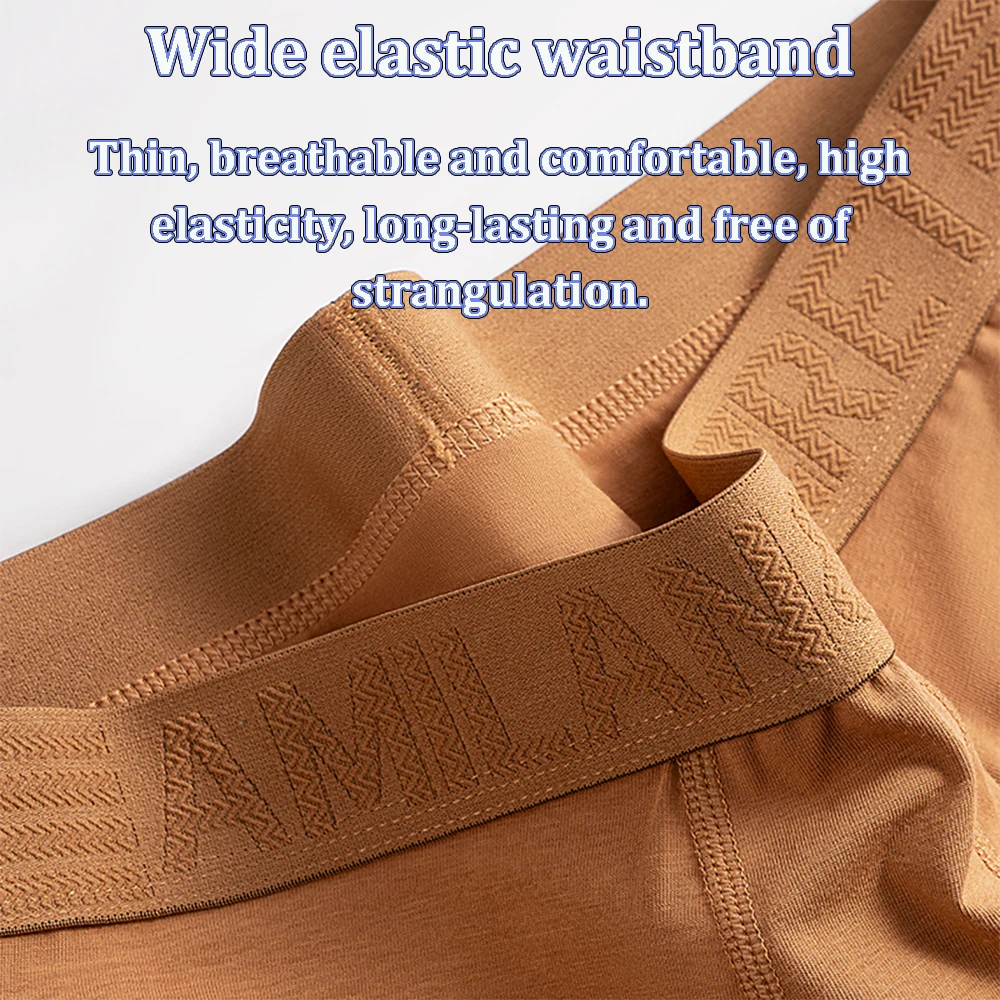 3PCS/Pack 100% Baby Cotton Super Soft Men's Panties Antibacterial Breathable Underpants 3D U-type Crotch Seamless Man Underwear