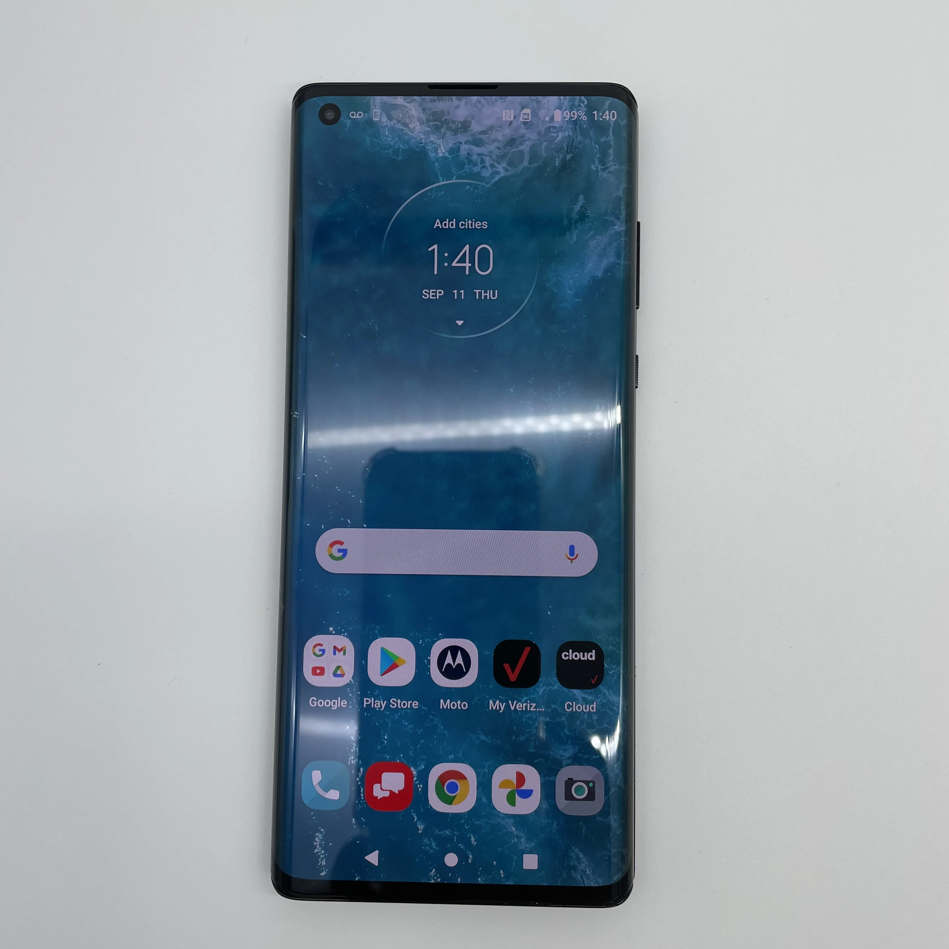 الأصلي مقفول Motorola Edge + (2020) XT2061 6.7 "5000mAh12GB RAM مكبر الصوت شحن سريع الهاتف المحمول في حالة جيدة