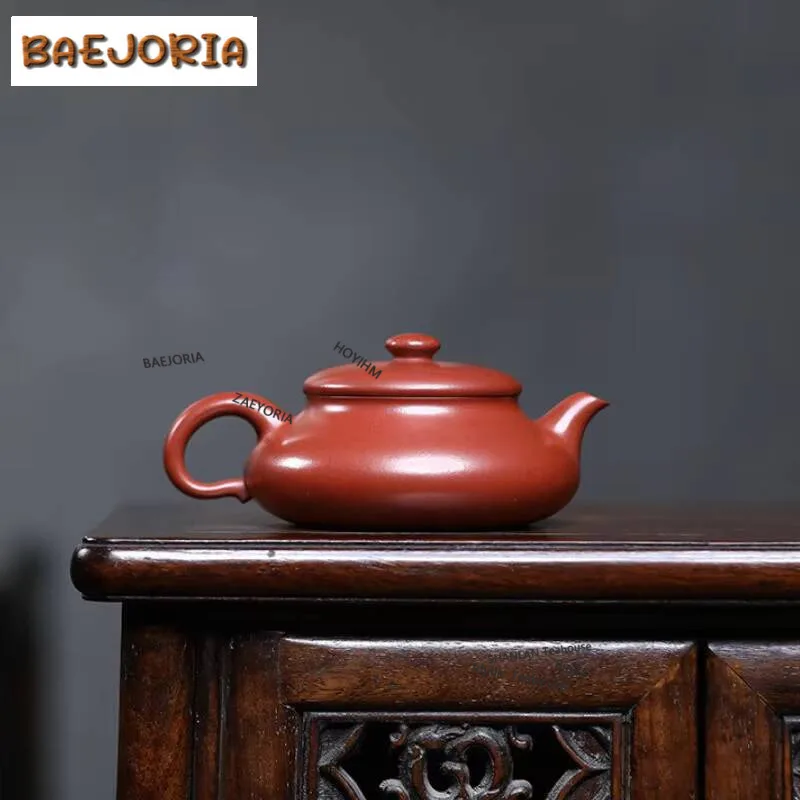 

200ml Yixing Purple Clay Teapots Famous Master Handmade Pot Raw Ore Red Clear Water Mud Kettle With Strainer Zisha Tea Set Craft
