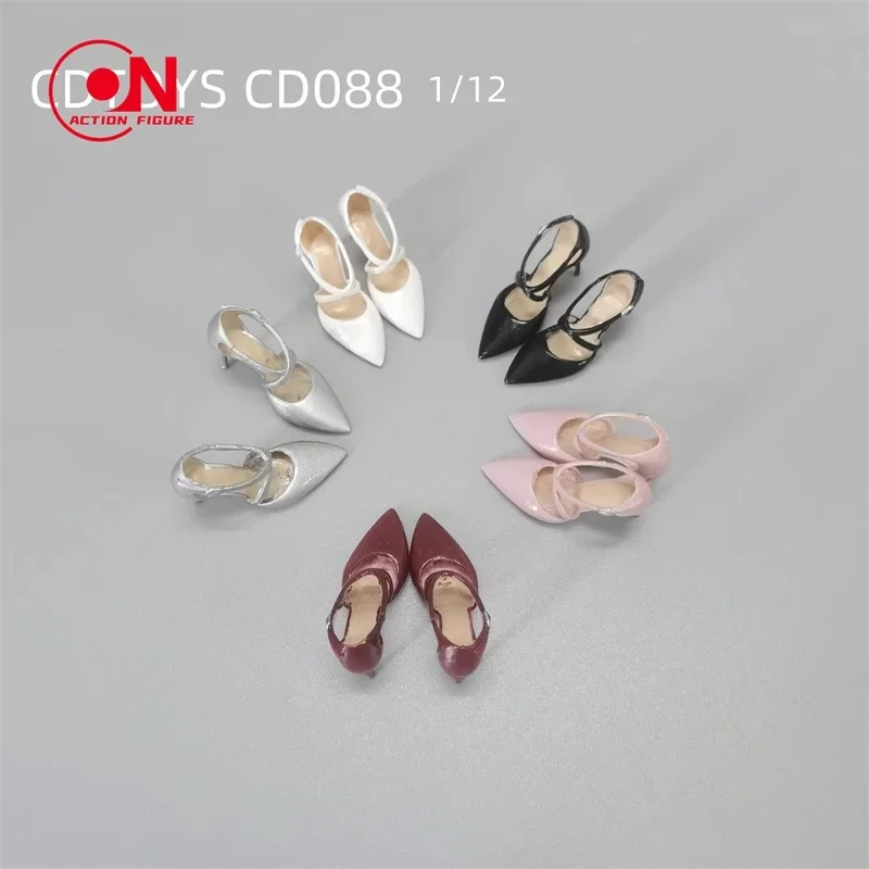 Cdtoys cd088 1/12 salto alto sandálias de salto fino sapatos modelo para 6 ''feminino soldado figura de ação corpo boneca