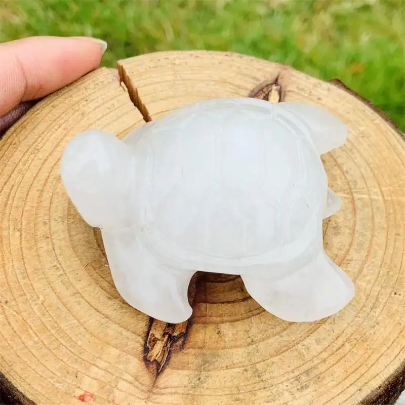 

5.5CM Natural Rose Quartz Turtle Carving Room Decoration Healing Crystal Animal Figurine Reiki Carved Stones Gift 1PCS