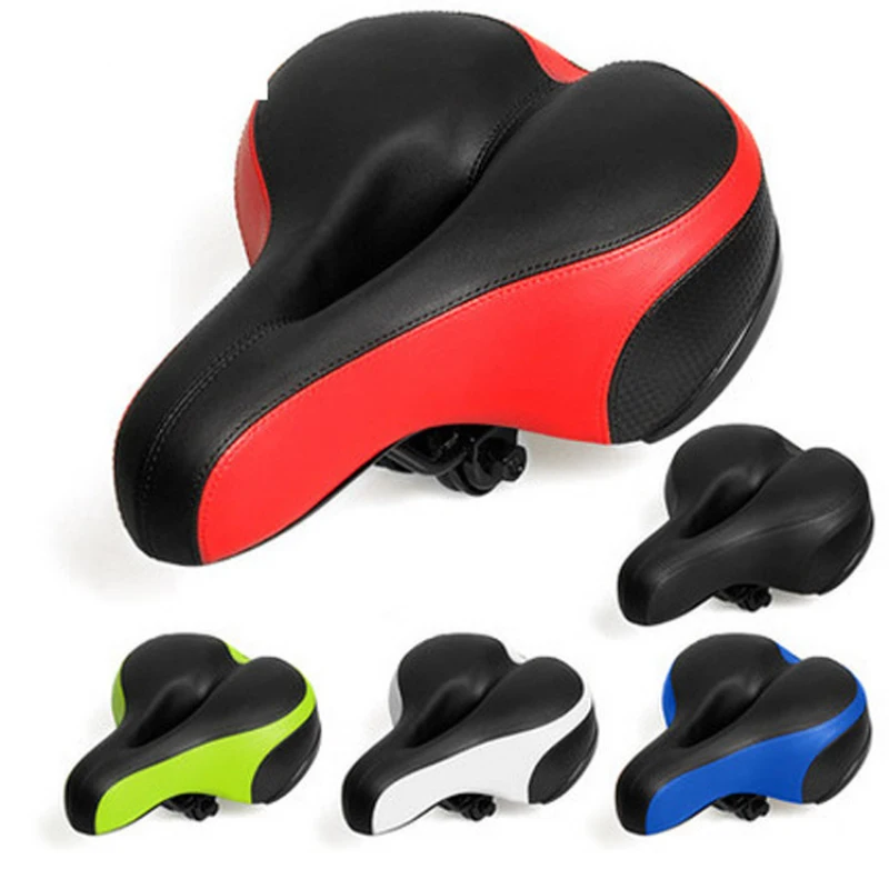 Breathable Bicycle Saddle Bicycle Seat Double Spring Seat Cushion Soft Shock Absorption Comfortable Seat Saddle Riding Equipment