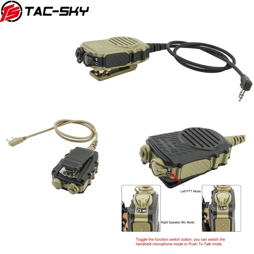 Tactical Communication Headset, Multifunction Handheld Microphone, PTT Adapter, Hearing Protection Tactical Headset