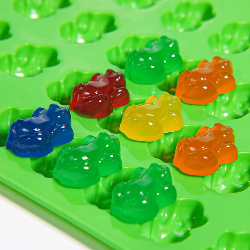 Frog Gummy Mold New 2024 Animal Shape Candy Chocolate Silicone Mould For Birthday Cake Decoration Ice Cube Tray Wax Melts Jelly