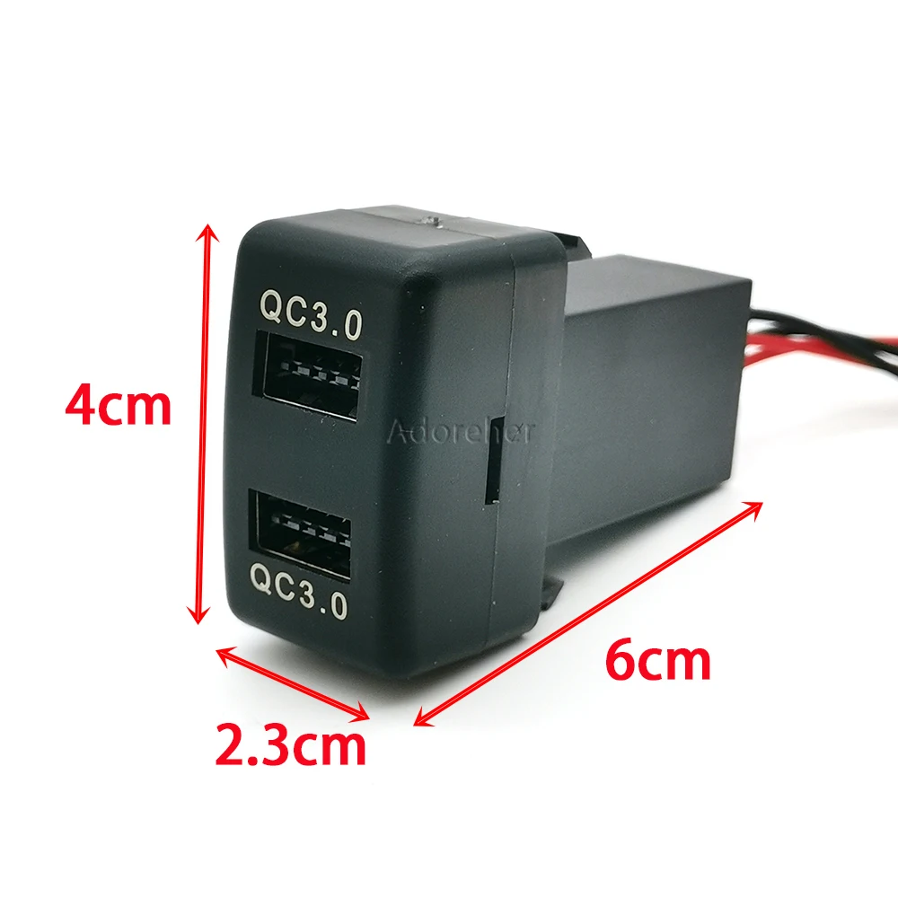 

Автомобильное зарядное устройство для телефона, 1 шт., USB QC3.0, зарядное устройство с двойным интерфейсом, вилка, используемая для Isuzu 700P KV100 KV600, аксессуары