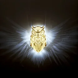 3D Print Body Animal Lights Halloween Xmas Wall Lamps Owl Eagle Shape Projector Atmosphere Lights Owl Eagle Decorations Ornament