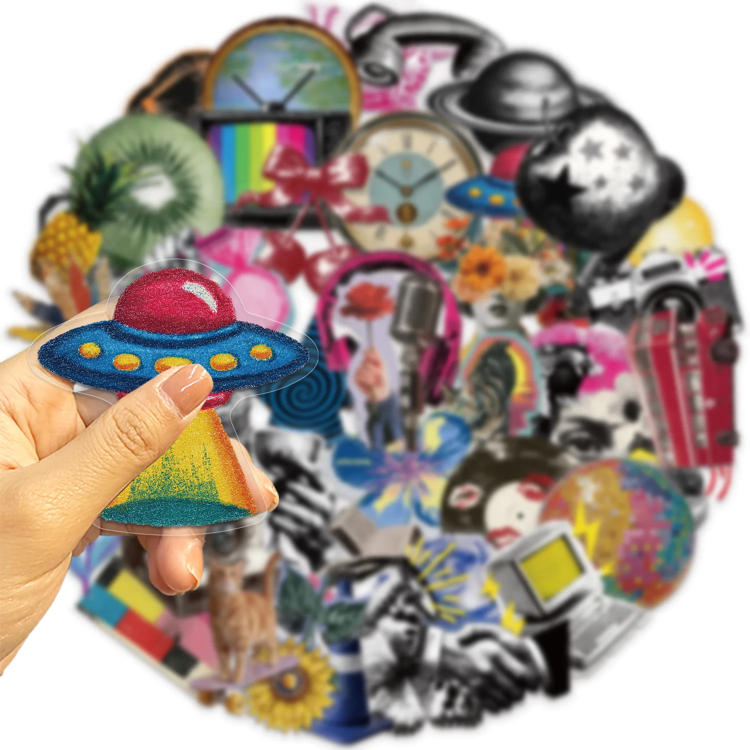50Pcs Cool Y2K Creative INS Style Stickers Y2k Gothic Decals For Phone Laptop Suitcase Notebook Skateboard Waterproof Stickers view 3