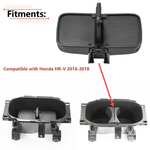 Fornt-portavasos para consola central, pieza de inserción para Honda HRV HR-V 2016 2017 2018, accesorios para coche 77230-T7W-A02ZA
