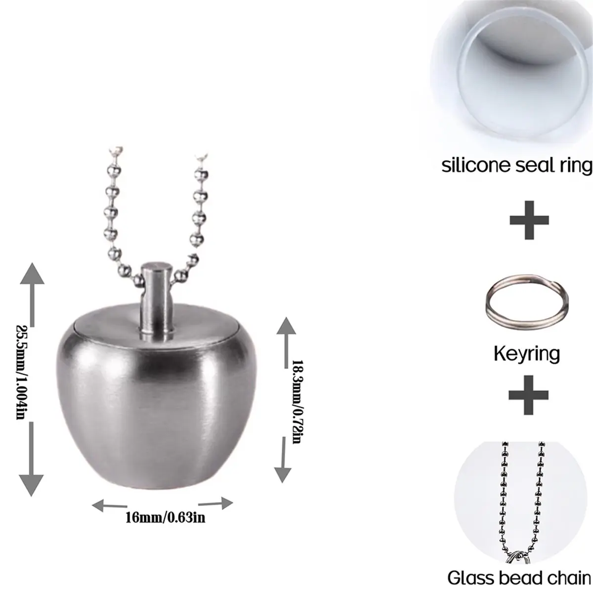 Porte-pilule en acier inoxydable, porte-clés, Mini boîte Portable, pot scellé, pendentif, petite boîte à pilules étanche