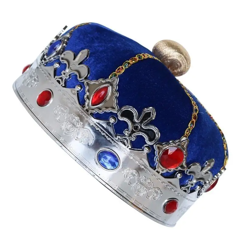 652F King Crown หมวก King เครื่องแต่งกายวันเกิด Crown หมวกสำหรับเด็กผู้ใหญ่ฮาโลวีน Masquerades วันเกิดงานปาร์ตี้