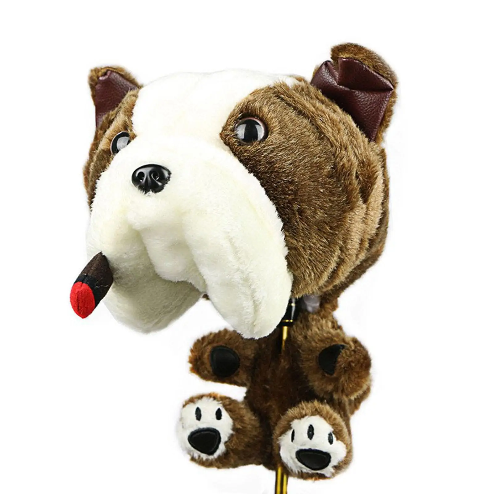 

Funny Golf Club Head Cover Puppy Shaped Plush Protective Sleeve Golf Wood
