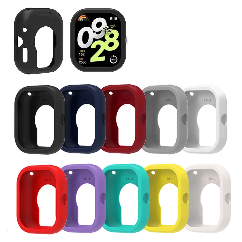 Silicone Protective Case For Redmi Watch 4 Protector Shell Frame Bumper Cover