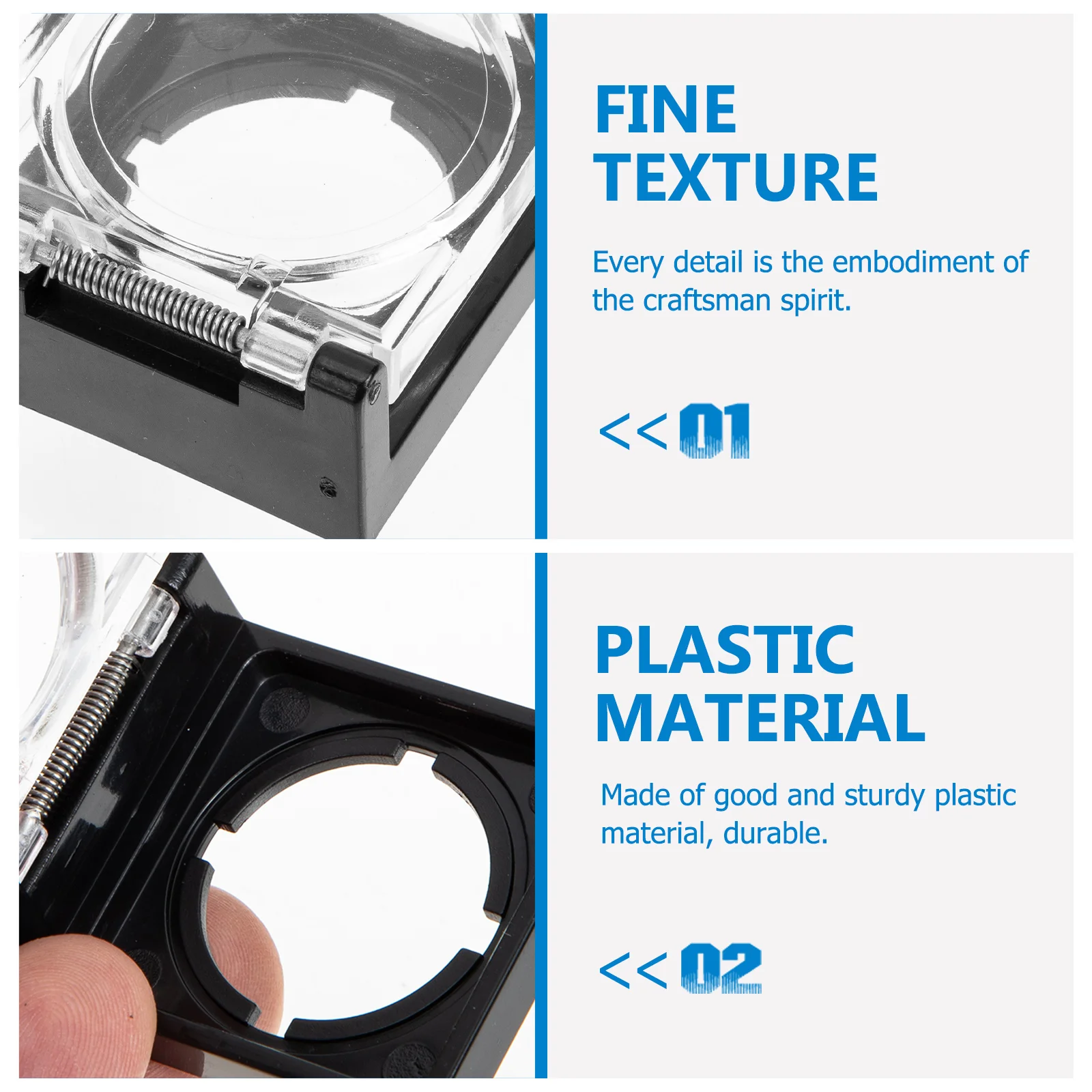 

4Pcs Emergency Stop Button Protective Covers Transparent Dustproof Plastic Guard Self-Reset Button Protector for Kitchen