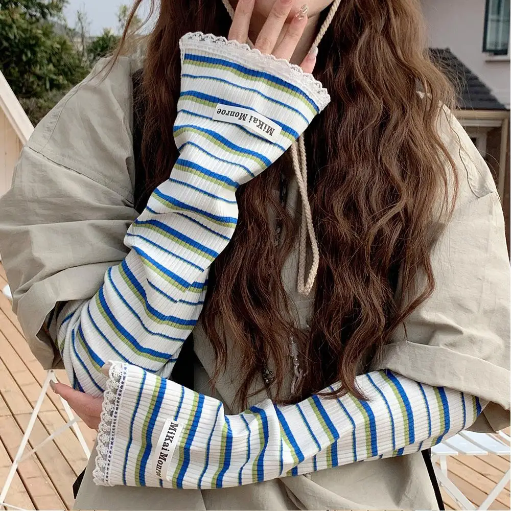 Dünne lose Sonnenschirm Eis Ärmel UV-Schutz Arm Handschuhe Outdoor koreanische Mode atmungsaktive INS Stil Sonnenschutz Fäustlinge