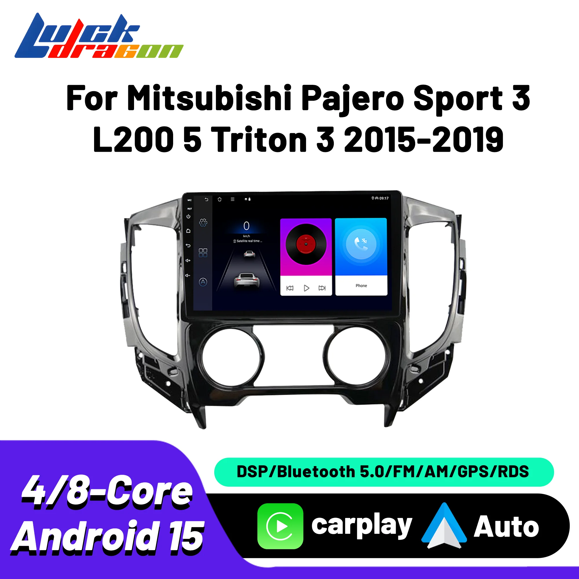 

For Mitsubishi Pajero Sport 3 L200 5 Triton 3 2015-2019 Carplay Android Auto Multimidia Video Player GPS Navi DSP Car Radio WIFI