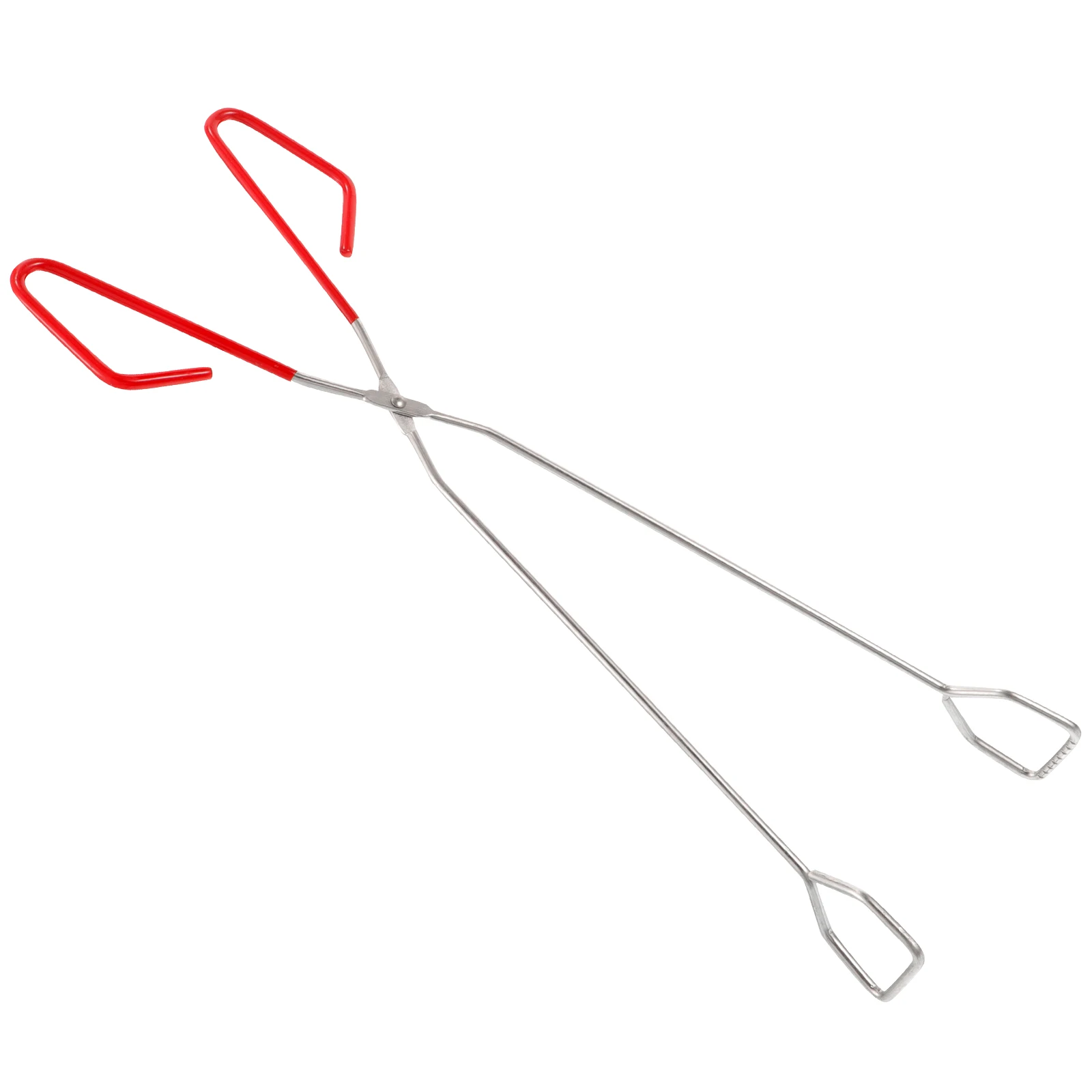 

1pcs Extended Heavy Duty Fire Tongs Stainless Steel Lengthened Charcoal Tongs for BBQ Camping Fireplace Wood Grabber Pit Tools