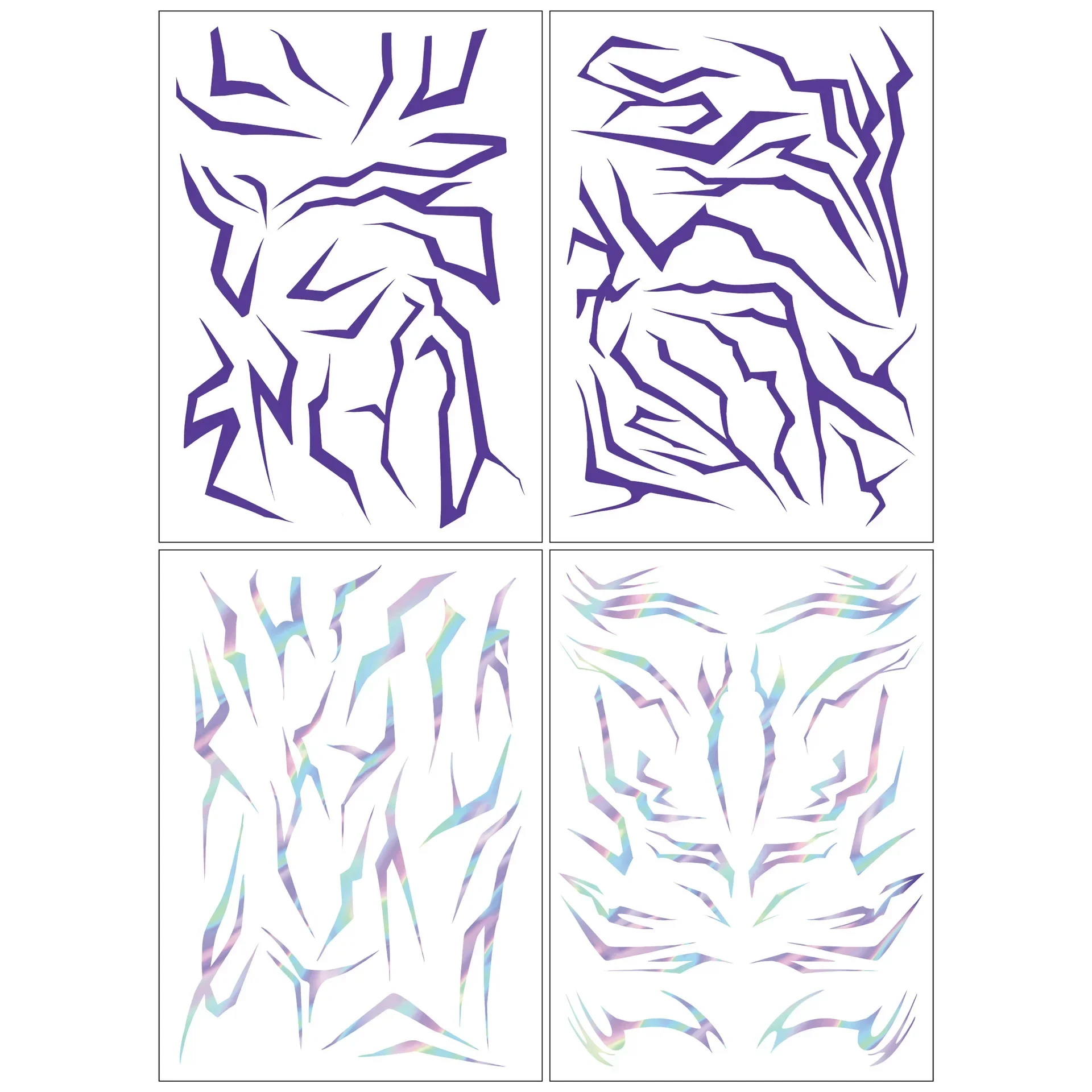 Halloween Waterproof Temporary Tattoos for Women Men Face Body Art Blacklight Party Cosplay Body Stickers for Performance