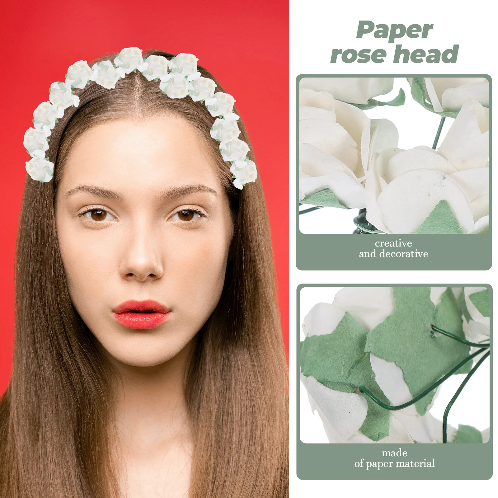 

144Pcs Paper Roses Artificial Flowers Bulk Fine Workmanship Scene Layout Ornament for Crafts Wedding Decorations DIY Use