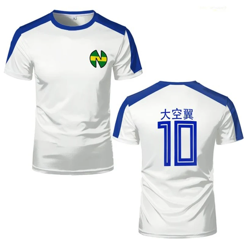 Summer Men's Sport T-Shirt Captain Tsubasa Anime Jersey Cosplay Custom Tops Loose Daily Casual Round Neck Quick Dry Short Sleeve - Image 6