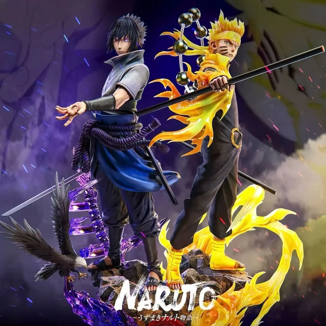 Figura de Anime Shippuden, Figura de Uzumaki Uchiha Sasuke, Juguete de PVC, Estatua Coleccionable, Muñeco, Regalos de Cumpleaños, Figura de Anime