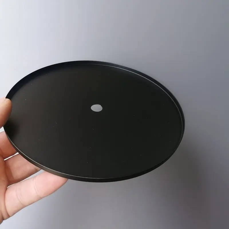 2PCS 60~150mm White/Black Lamp Ancient Flat Lid Straight Edge Cap,Lighting Fixture, DIY Accessories With Medium Hole D10mm
