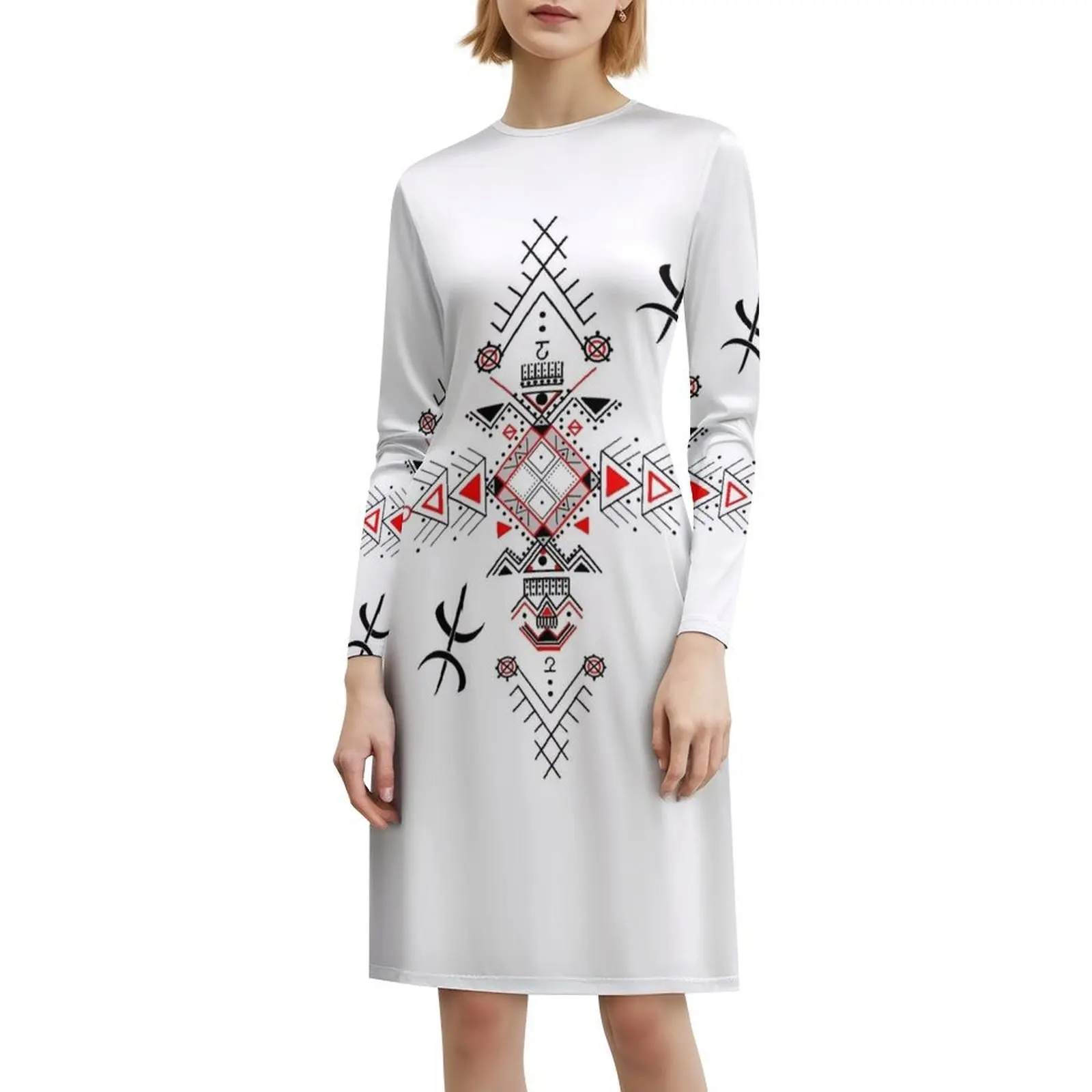 فستان حفلات نسائي من Amazigh Kabyle Berber أنماط ملابس الشارع الشهير ملابس نادي مطبوعة عصرية للإناث Kabyle Berber Amazigh