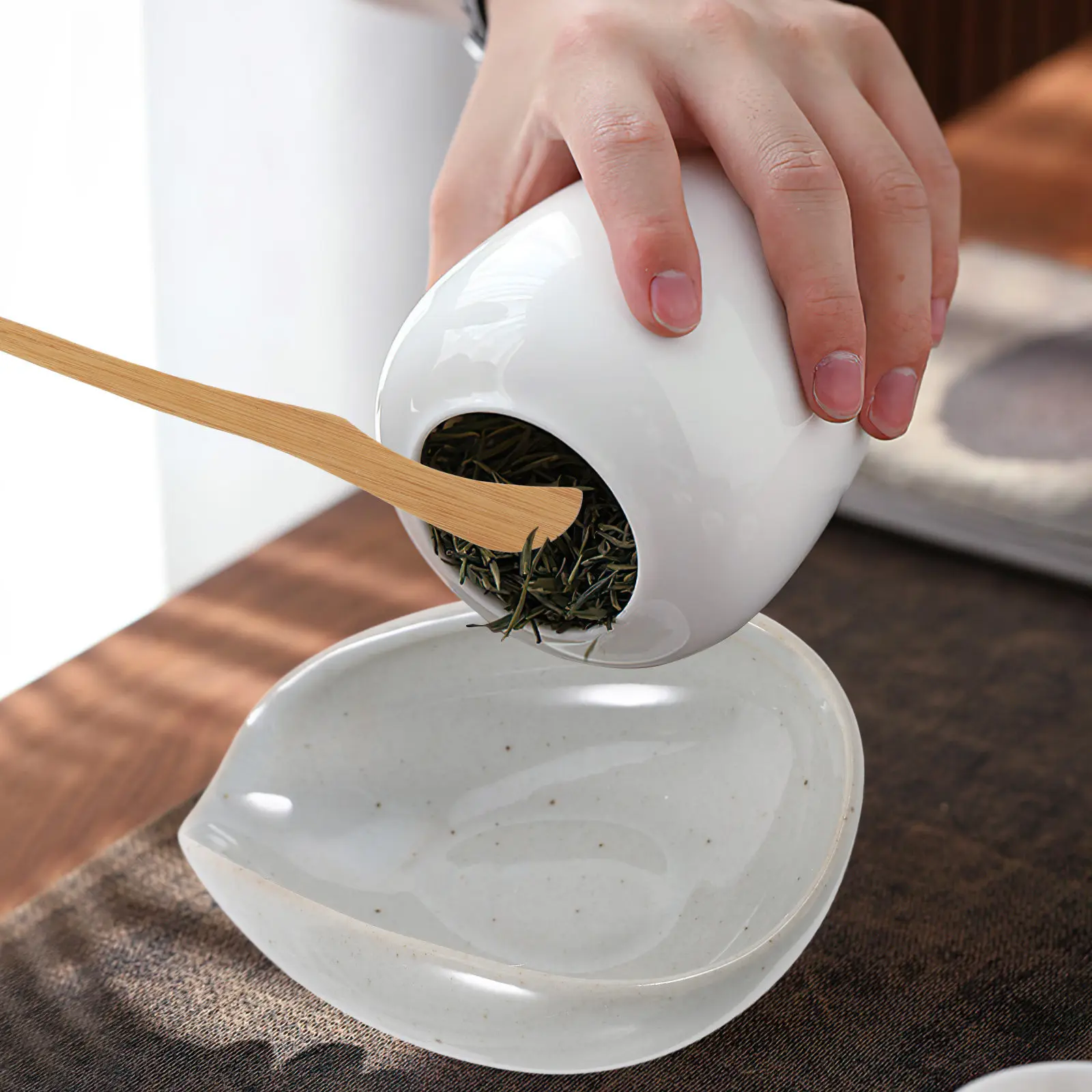 Ceramic Coffee Bean Dosing Tray Multi-Function Weighing Cup for Espresso Beans Grounds Tea Leaves Precision Measurement Kitchen view 6