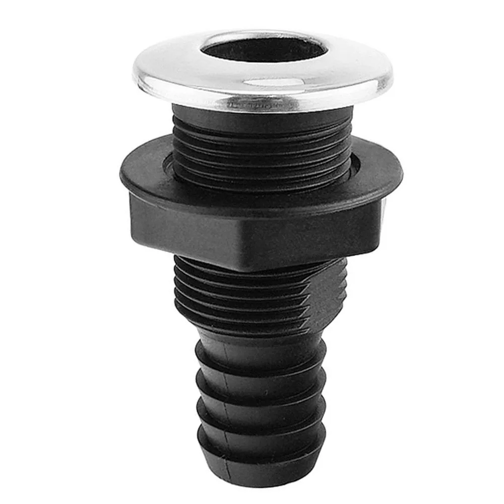 1pcs Boat Through Hull Connector Through-hull Hose Connector Plastic Hose Coupling Drain Outlet Accessory 3/4 Inch Straight Hose