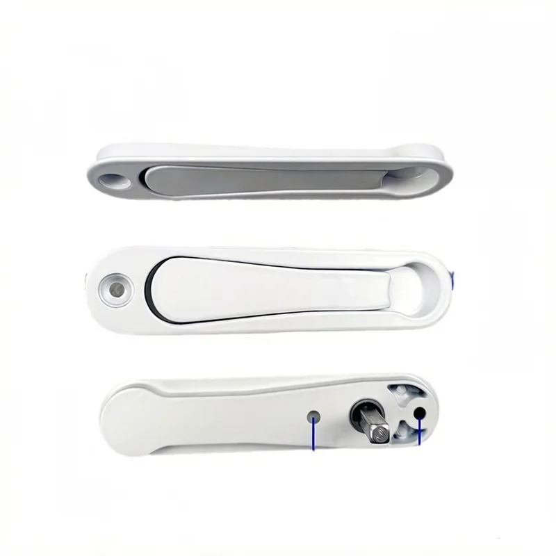1pcs Externally-opened square steel type invisible plastic hand-held screen window with hidden handle matching lock box