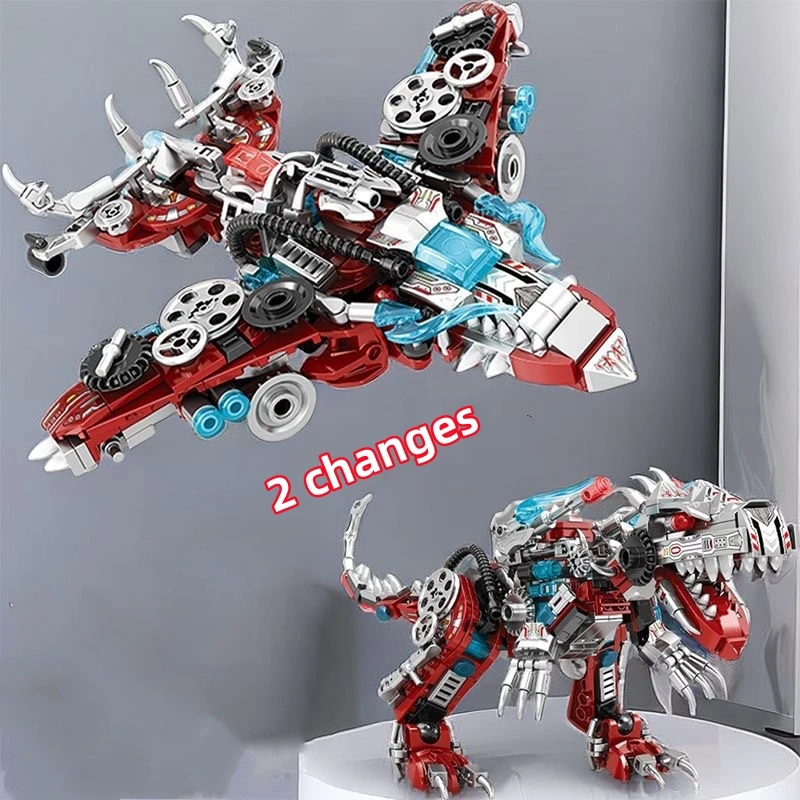 2IN1 Jurassic Mechanical Indominus Rex Dinosaur Building Blocks City Fighter Dino Park World Model Bricks Children Toy