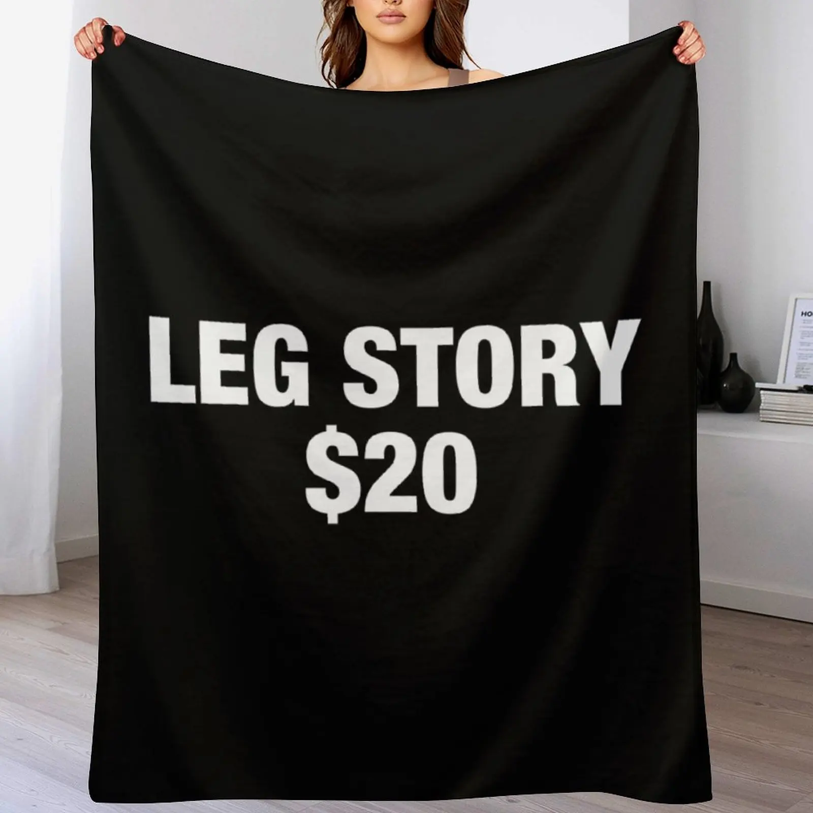 

Amputee Leg Story Humor Funny Quote - Leg Story 20$ Throw Blanket Thin Soft Blanket for Summer Night Sleeping