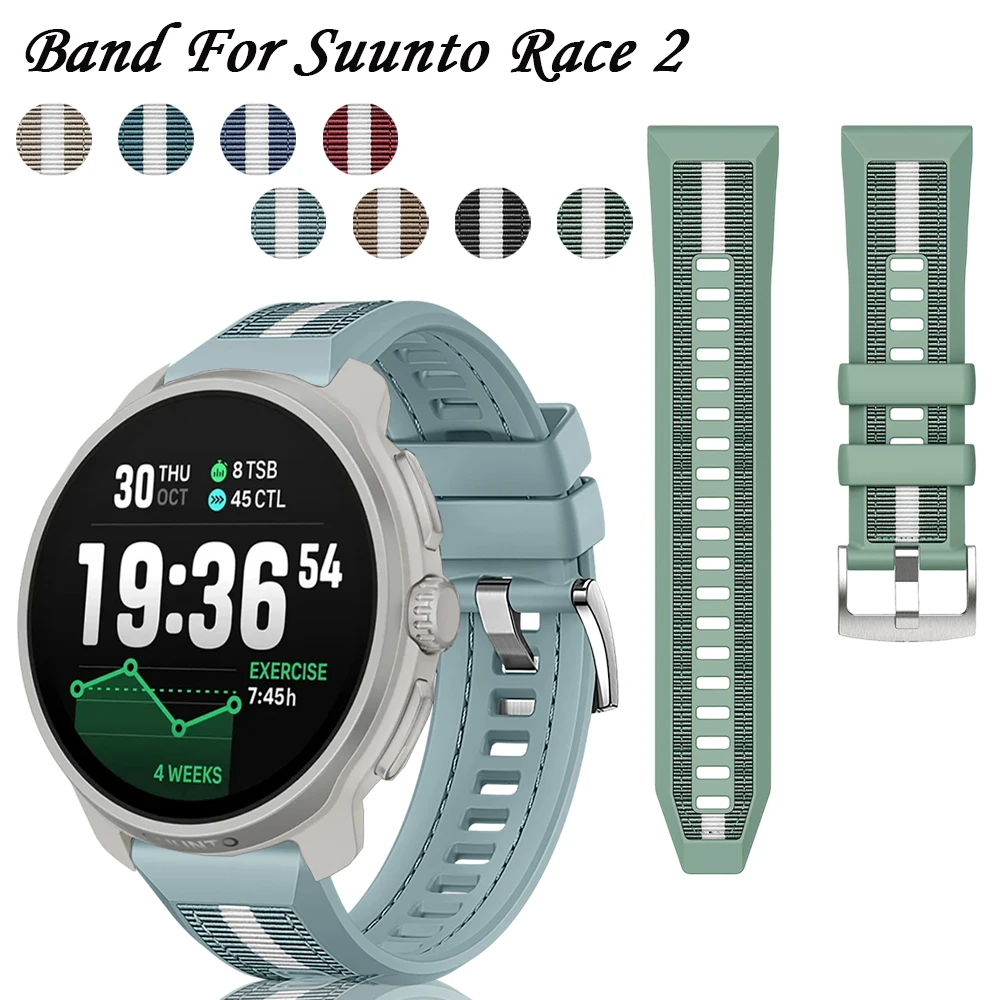 

Ремешок 22 мм для Suunto Race 2/1/S Vertical 2/1 9 Peak/9 Peak Pro Нейлоновый силиконовый ремешок для Suunto Race 2 Vertical 2 Ремешок для часов 22 мм