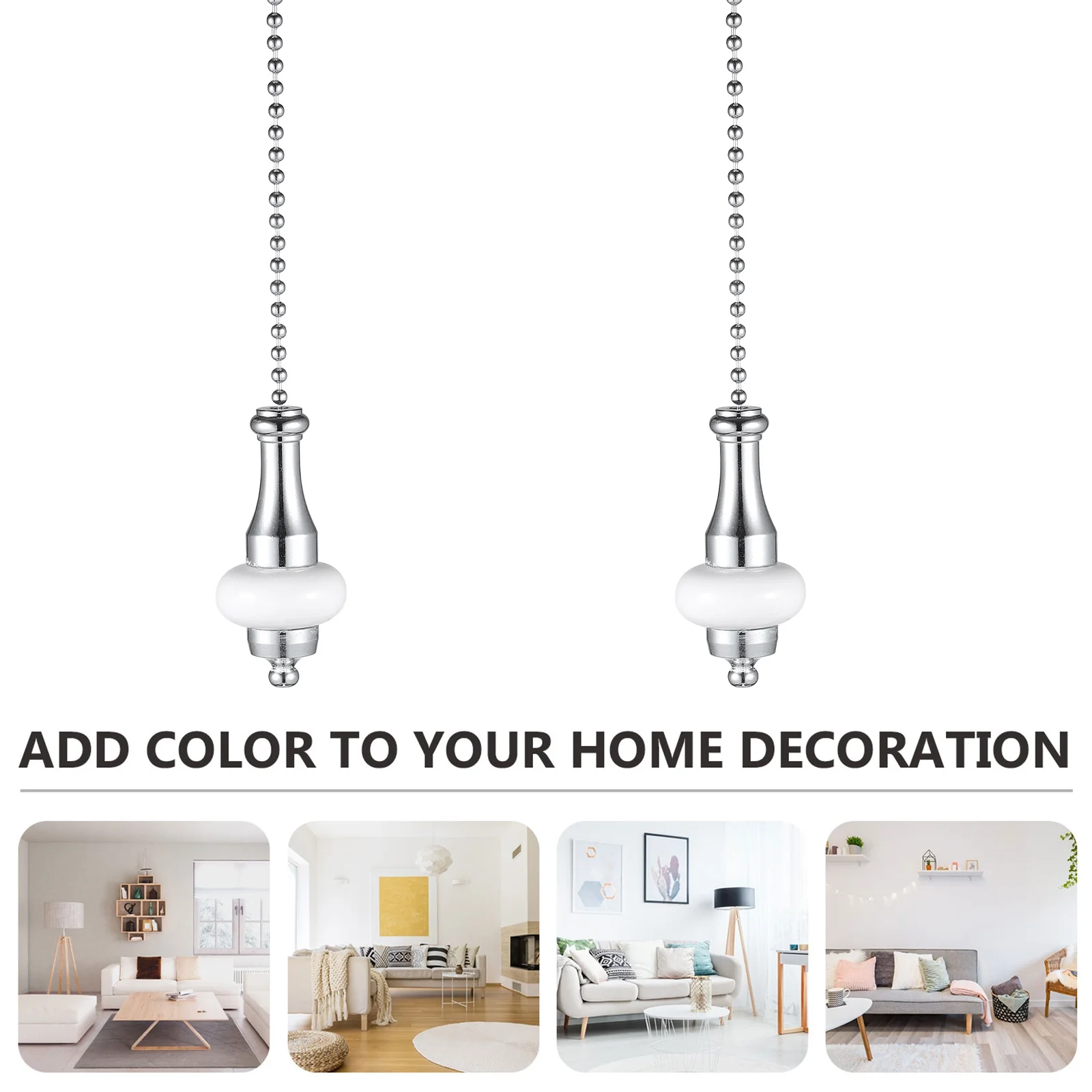 

2Pcs Chandelier Decorative Pendants Ceramic Lighting Pendants Exquisite Design Home Bar Cafe Decor Hanging Adornments