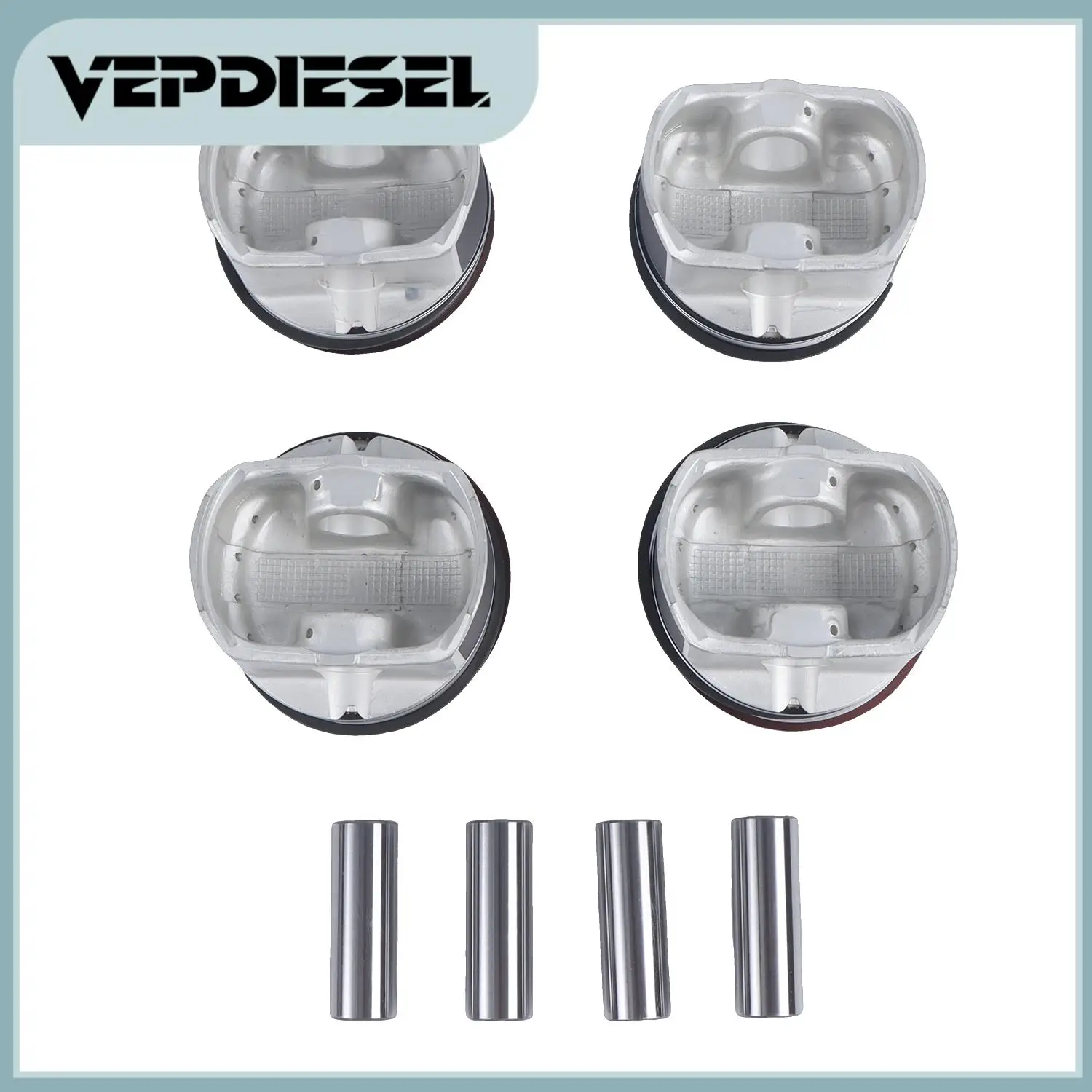 4 Set Engine Piston… - image