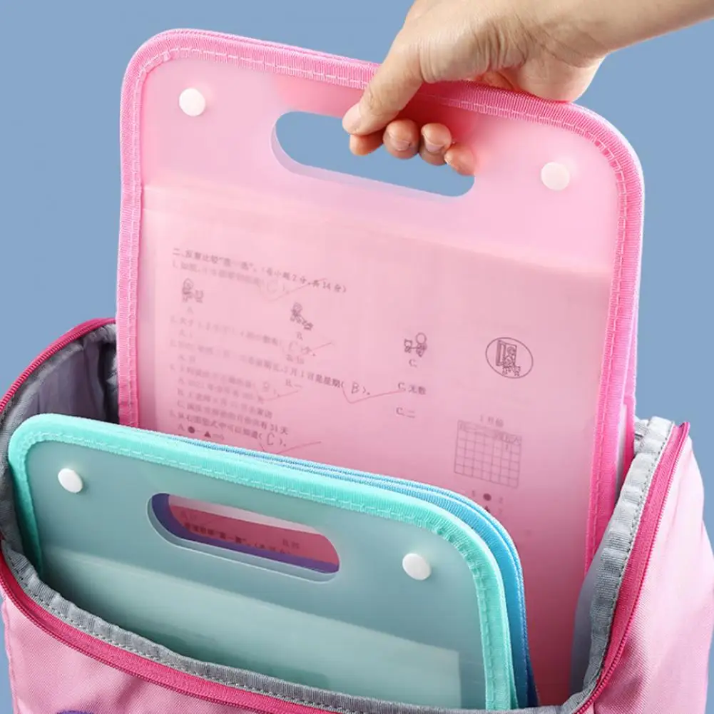 File Folder Organizer Plastic Expanding File Folder with 13 Pockets Handle for A4 Letter Size Paper Document for School