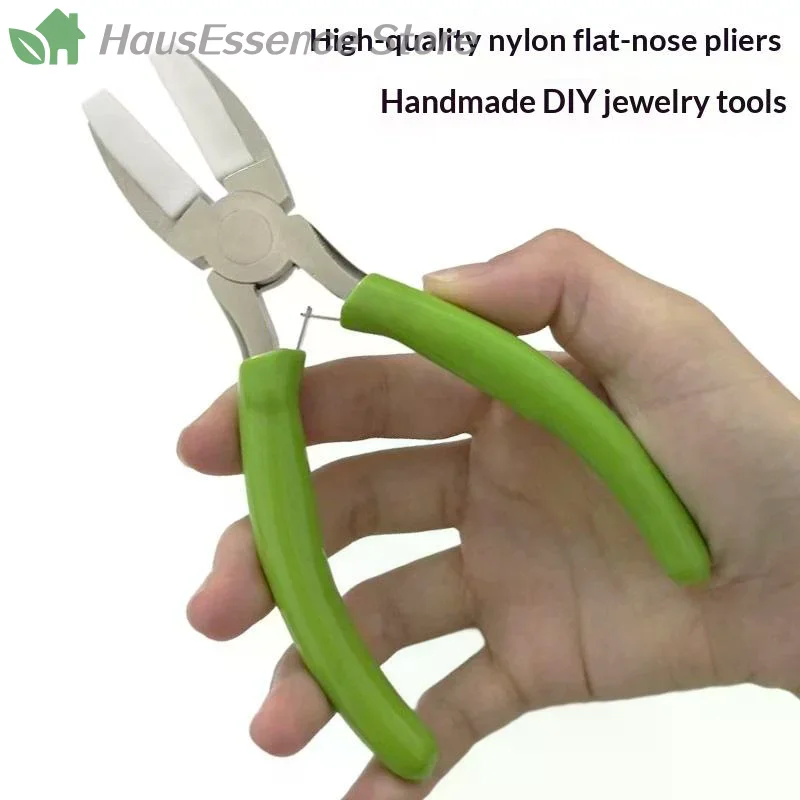 Nylon Jaw Pliers Carbon Steel Craft Plat Nose Pliers DIY Tools For Beading Looping Shaping Wire Jewelry Making