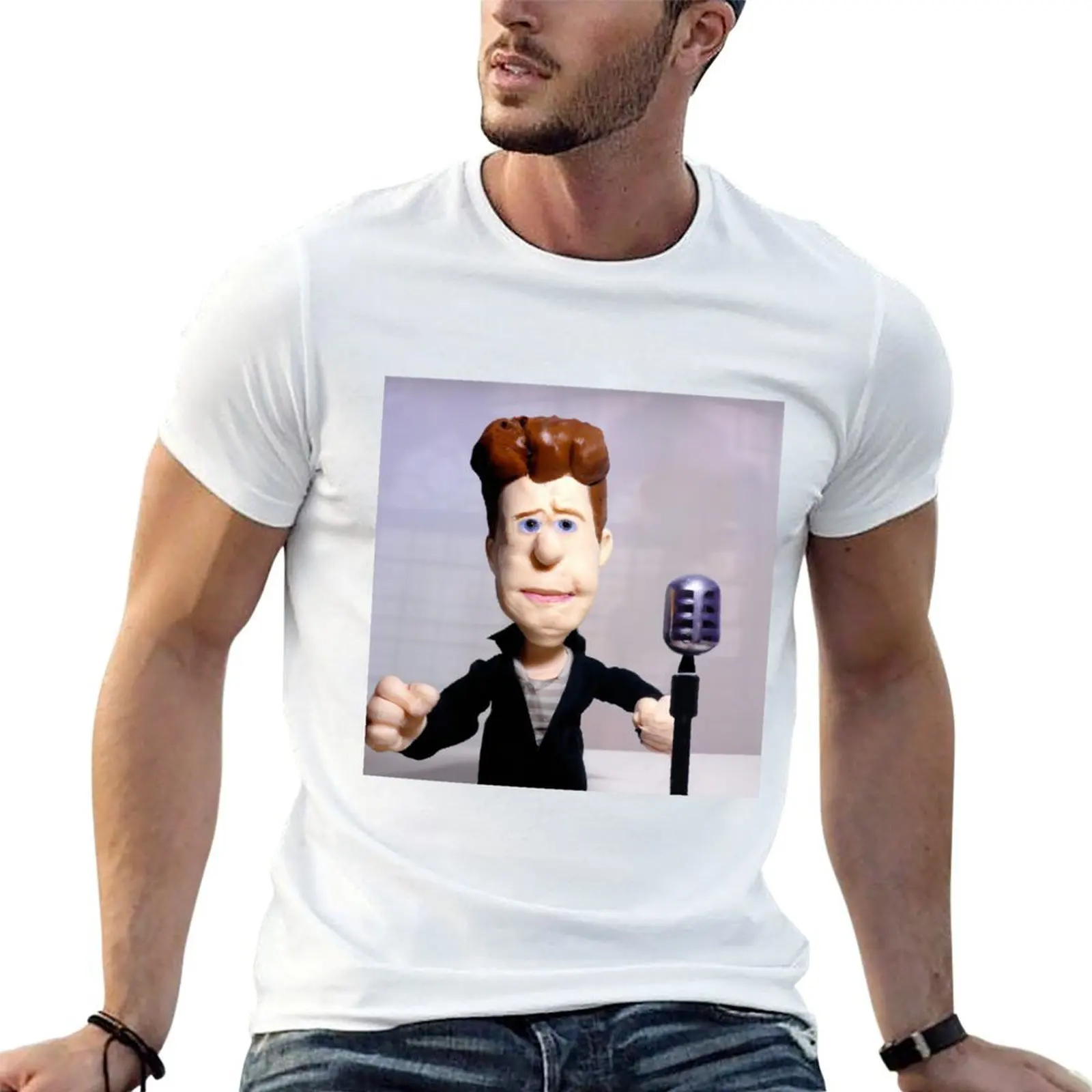 

Rick Astley T-Shirt t shirt man luxury man t shirts for men casual cotton tshirt 100% T-Shirt