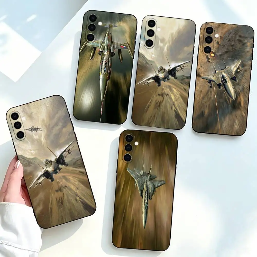 Cool-l Aircraft-t Robotech Macross-funda de teléfono para Samsung Galaxy A73,A72,A71,A70,A53,A52,A51, funda negra de silicona suave