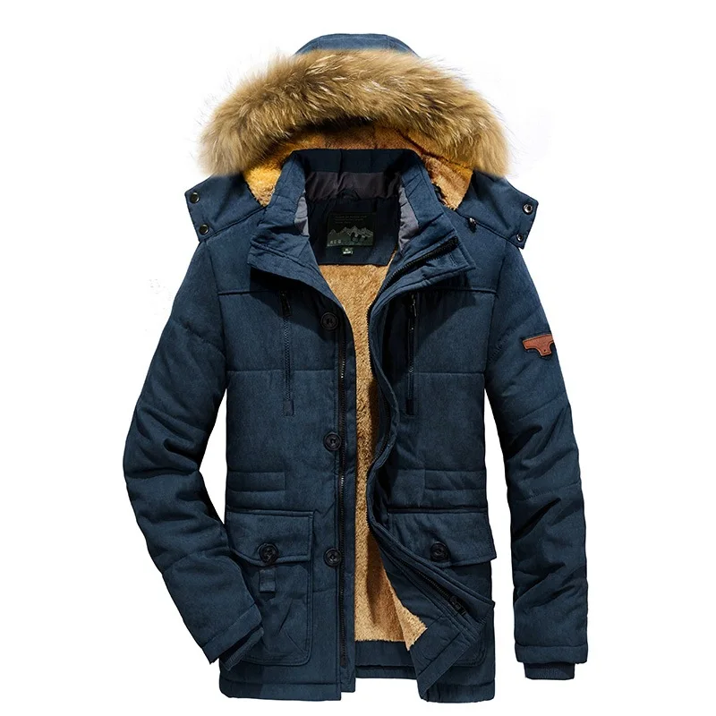 2025 New Business Casual Multi-Pocket Hooded Fleece-Lined Thickened Winter Jackets for Men, Multi-Color Warm Men's Winter  Coat