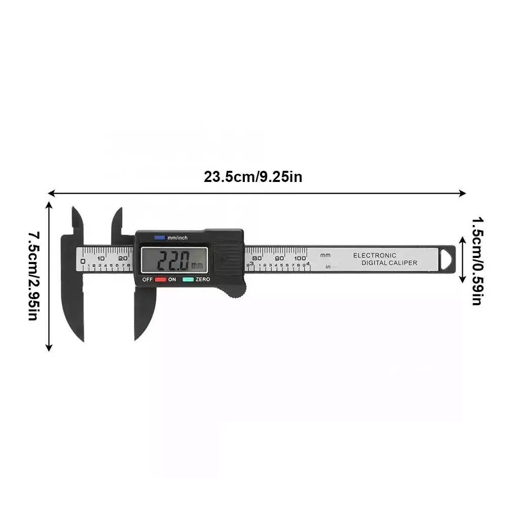150mm 100mm Electronic Digital Caliper 6 Inch Vernier Caliper Gauge Micrometer Measuring Tool Digital Ruler With Battery