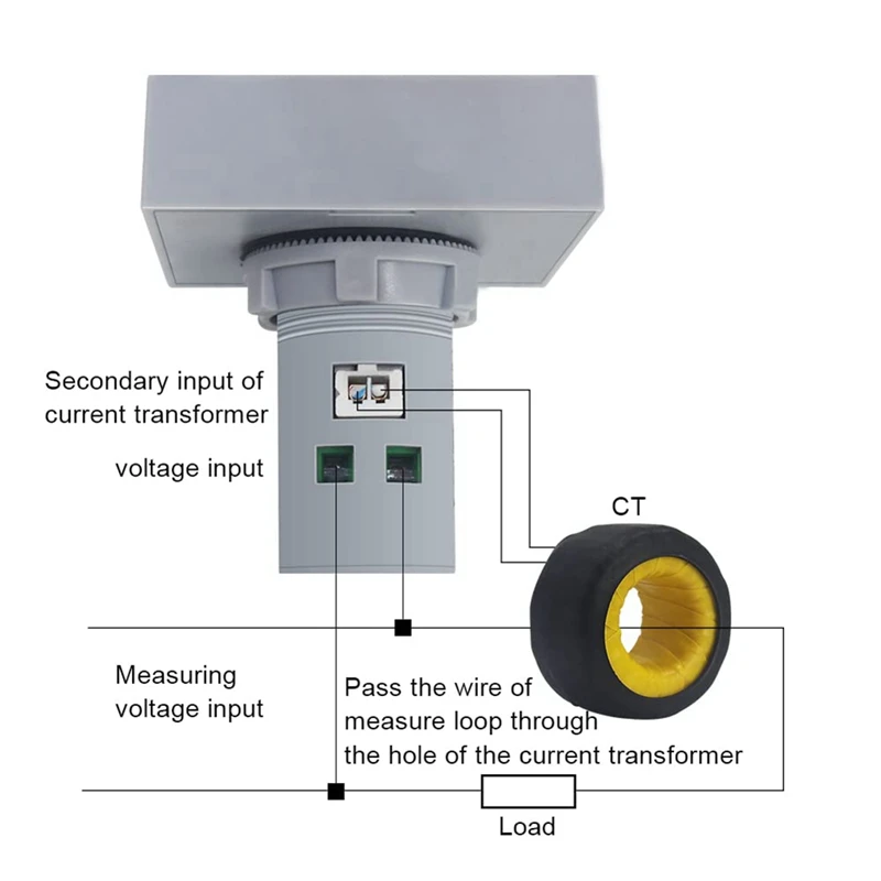 6 In 1 Electronic Watt-Hour Meter Voltage Current Power Display Frequency Meter Intelligent Power Monitor