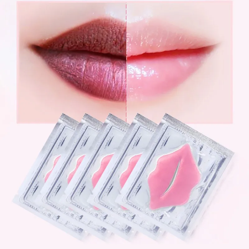 20pcs Crystal Collagen Lip Mask Lips Plumper Pink Lip Patches Moisturizing Lips Masks Korean Cosmetics Skin Care for Beauty