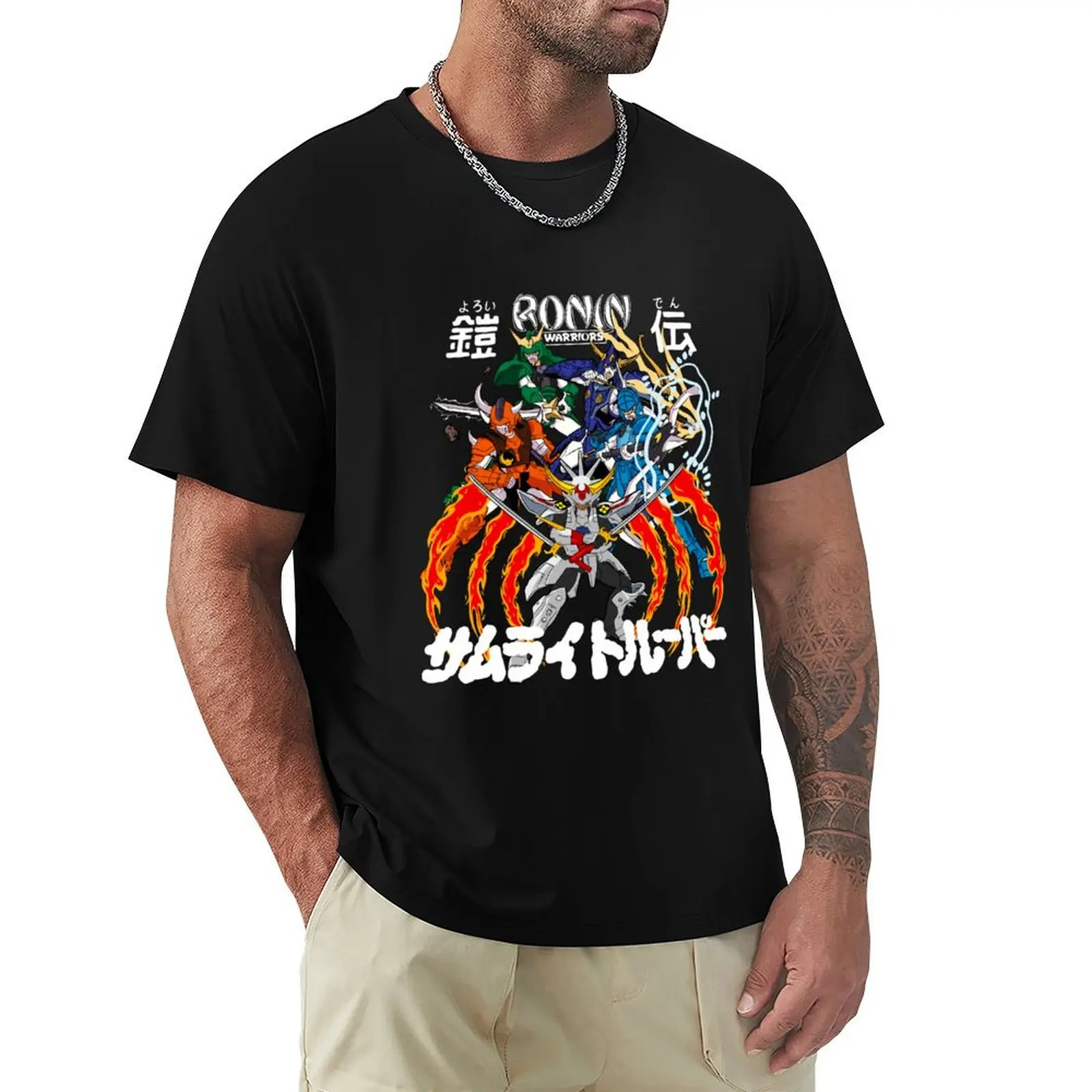 Ronin Warriors T-Shirt Trendy Print Short Sleeve T-Shirt