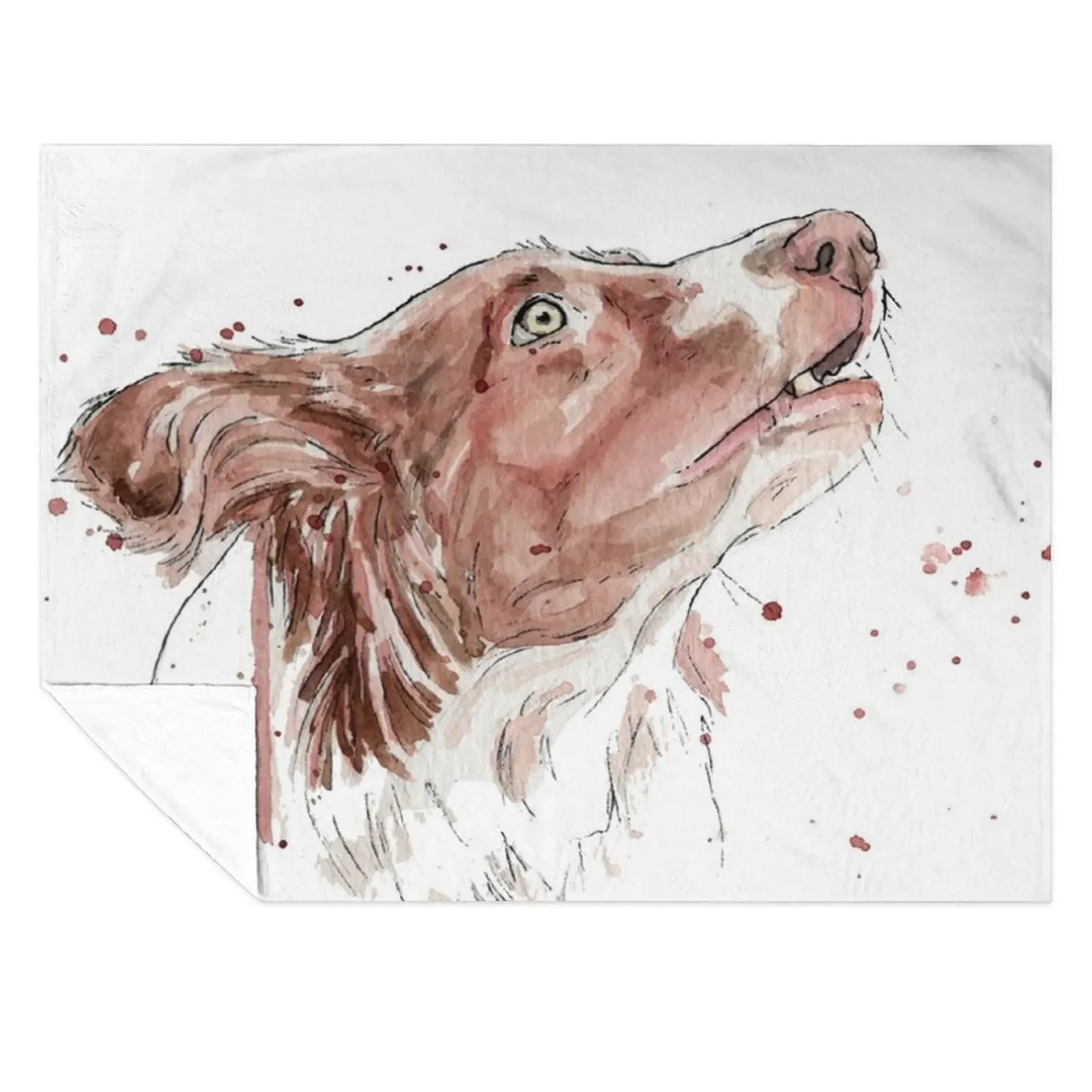 

Australian Shepherd | Pet Portrait | Illustration Throw Blanket Bed linens Bed Fashionable Flannel Furry Blankets
