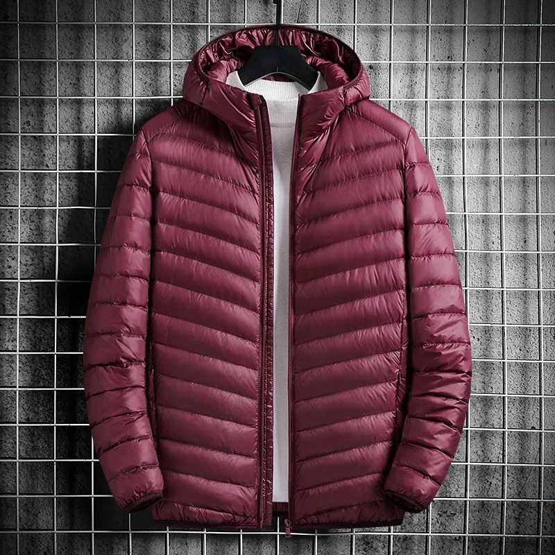 Männer Frühling Winter Stepp Mäntel Neue 90% Weiße Ente Unten Ultra Leichte Packable Unten Jacke Männer Koreanische Mode Puffer mantel