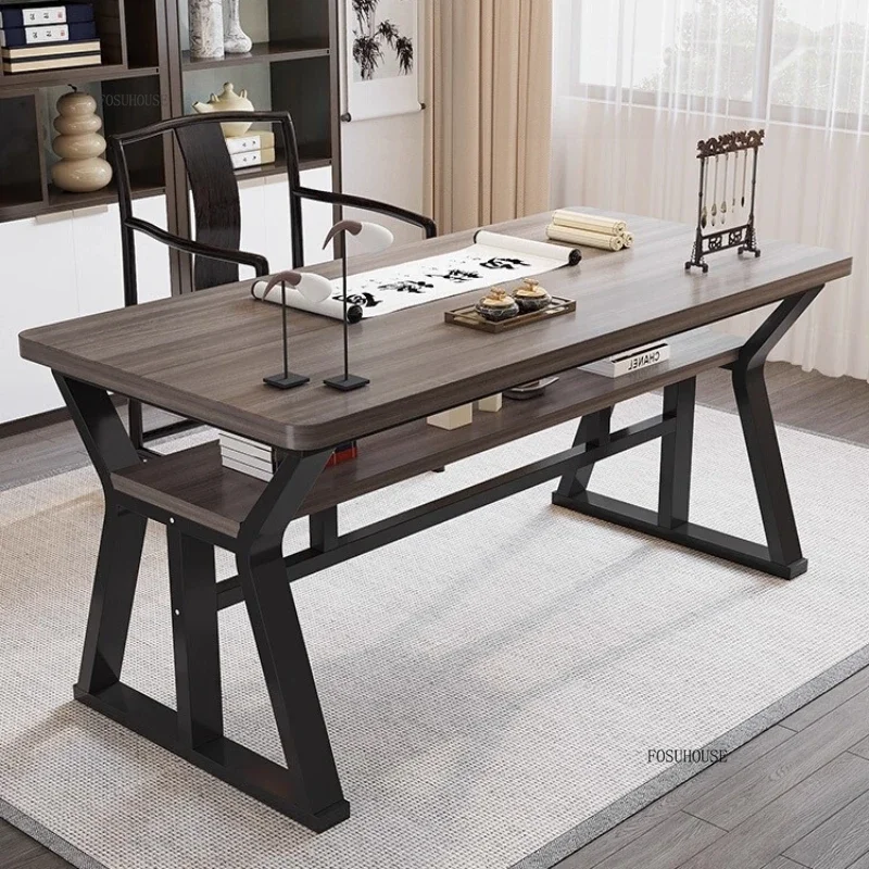 #Modern Wooden Office Computer Desks Professional Calligraphy Desk Table Rectangular Bedroom Gaming Table Home Office Furniture