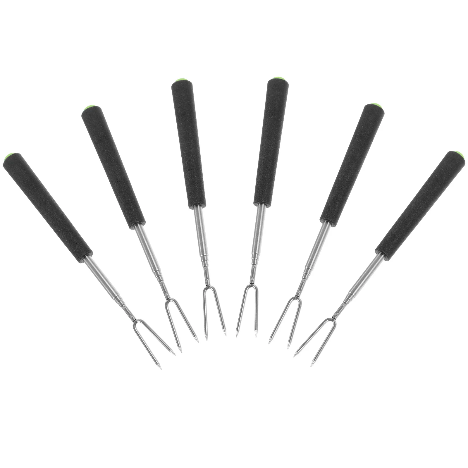 

6 шт., вилки для барбекю из нержавеющей стали, U-образная вилка для гриля, вилка для жарки мяса, легко чистится, многоразовые металлические шампуры с длительным сроком службы