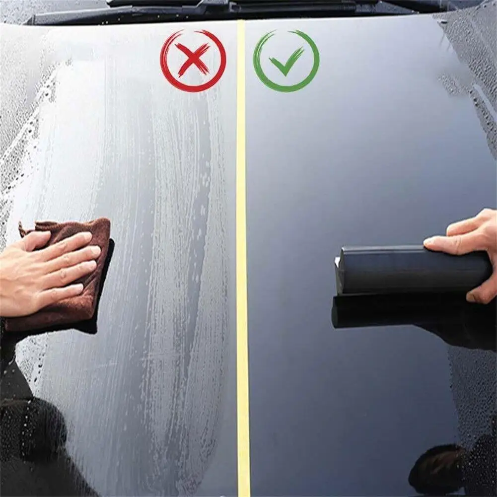 Car Washing Wiper Plate 30cm Car Glass Window Cleaning Wiper Non Scratch Straight Soft Silicone Scraper For Car Cleaning To V5N3